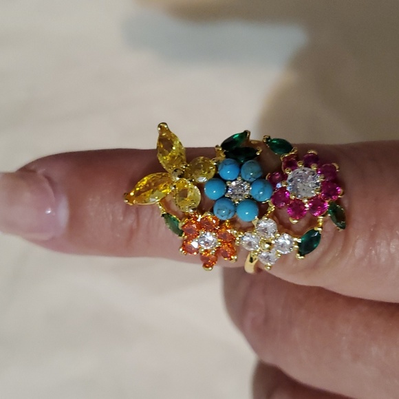 Isabella M 14Kt Gold Plated Ring - Picture 2 of 4